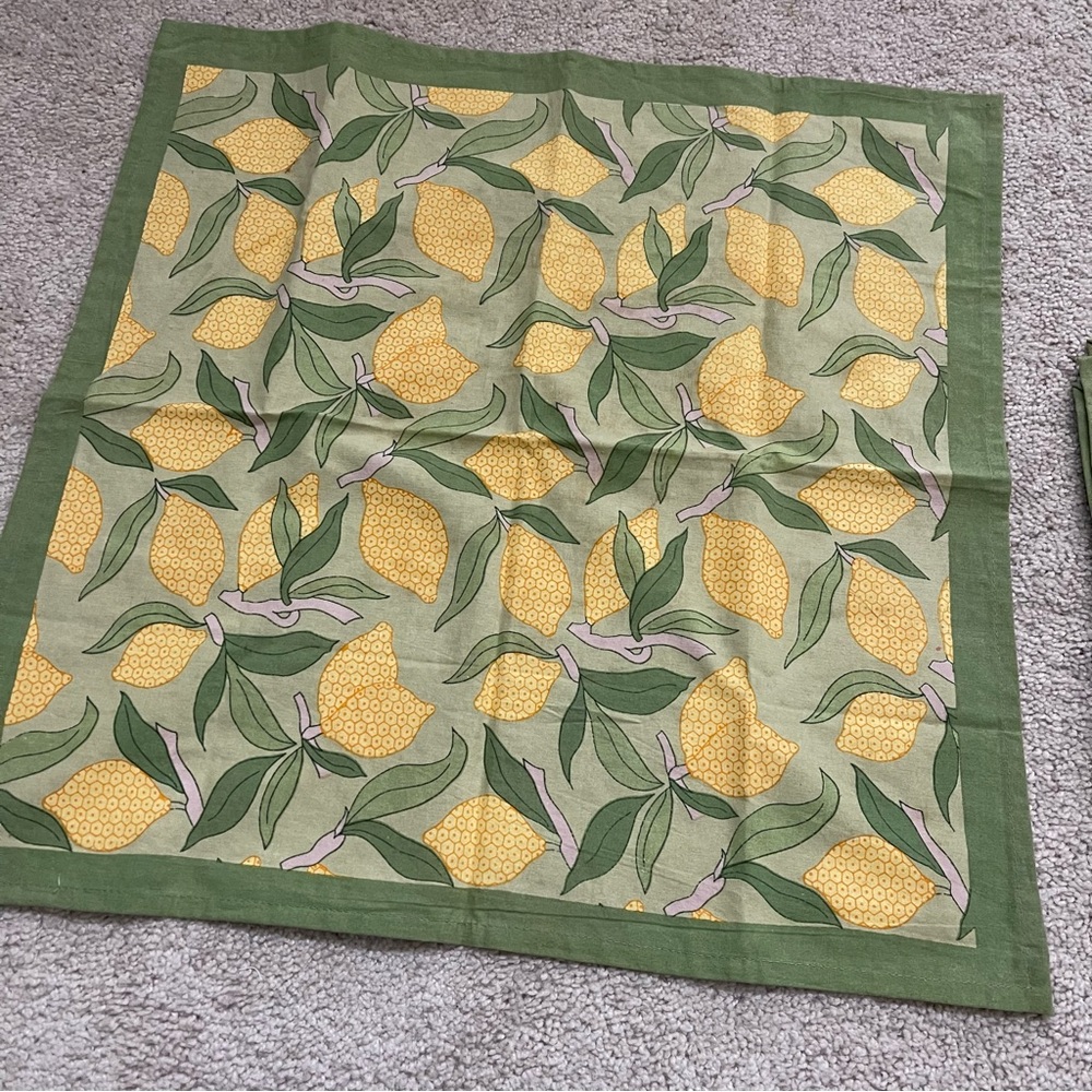 Vintage Couleur Nature handmade 2pcs cloth napkins NWOT